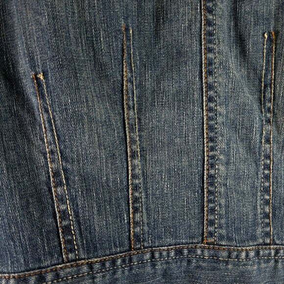 Liz Claiborne Jean Jacket Blue Collared  Denim Women's Medium Button - Picture 5 of 16